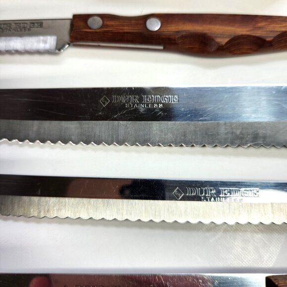 Wooden Wall Mounted Knife Holder with Knives Mid Century Imperial Vintage 60s - Picture 8 of 11